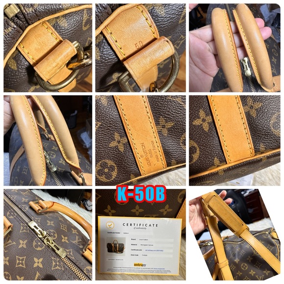 Louis Vuitton Keepall bandolier 50 2ways with strap Carryall Carryon w/ cert - Picture 2 of 16